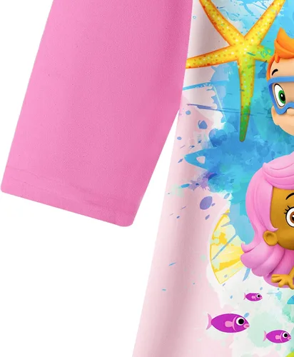 Miniatura 5 de Vestido de dibujos animados de burbujas para niñas pequeñas vestidos con estampado Guppy para niños vestido camisero de 3 a 6 años