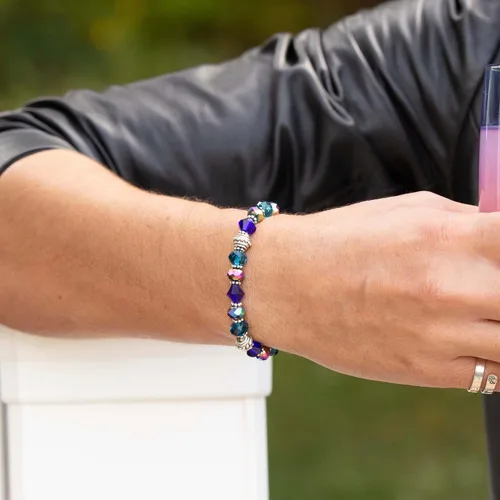 Miniatura 44 de Pulsera elástica de alerta médica, pulsera de identificación médica de repuesto intercambiable, etiqueta de identificación no incluida, cristales