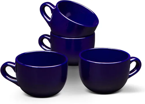 Serami Taza de café de cerámica de gran tamaño con asa, taza de café grande de 22 onzas, perfecta para café con leche, capuchino, sopa, cereales,