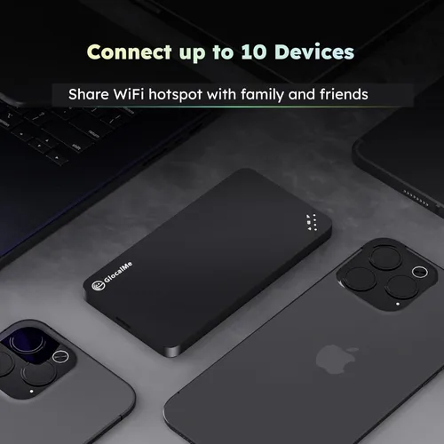 Miniatura 5 de GlocalMe U3 - Dispositivo de punto de acceso móvil 4G LTE con 10 GB de datos US/CA/MX de 30 días, punto de acceso WiFi portátil para viajes en más