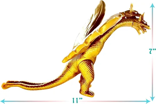 Miniatura 5 de TwCare Rey Ghidorah, serie de películas de 1964, figuras de acción de dinosaurio con articulaciones móviles, Rey de los Monstruos, bolsa de viaje