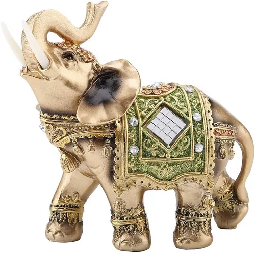 Estatua de elefante de la suerte para decoración del hogar, tienda y recepción, elefante tailandés de la buena suerte Feng Shui, tres tamaños