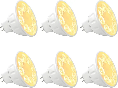 Miniatura 9 de Bombillas LED MR16, focos de bajo voltaje para paisaje, 35 W/50 W, reemplazos halógenos, blanco cálido 2700K-3000K 12V Gu5.3 base bi-pin