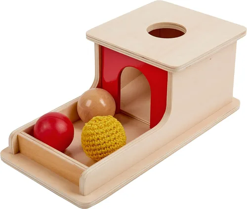 Adena Montessori Juguete de madera para bebés de 6 a 12 meses, 3 bolas, clasificar y apilar, juguete educativo colorido para niños pequeños de 1 a 2