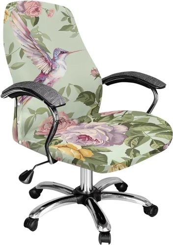 Miniatura 38 de Funda para silla de oficina de mármol morado, lavable, funda para silla de escritorio, fundas para silla de computadora para silla giratoria, silla