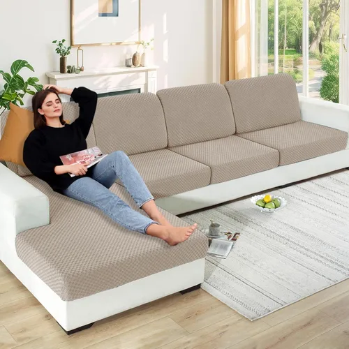 Miniatura 37 de YEMYHOM 【Liquidación】 Fundas Elásticas para Cojines de 1 Pieza, Fundas de Cojín de Asiento para Sofá y Silla, Funda Suave de Sofá de Repuesto