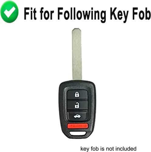 Miniatura 2 de Funda protectora para llavero de Honda Accord Civic CR-V HR-V, con soporte para llavero, cubierta protectora de entrada sin llaves, accesorios Verde