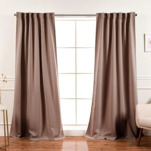 Miniatura 14 de Best Home Fashion Paneles de Cortinas Opacas Premium - Tratamiento de Ventana con Aislamiento Térmico Sólido Cortinas Opacas para Dormitorio