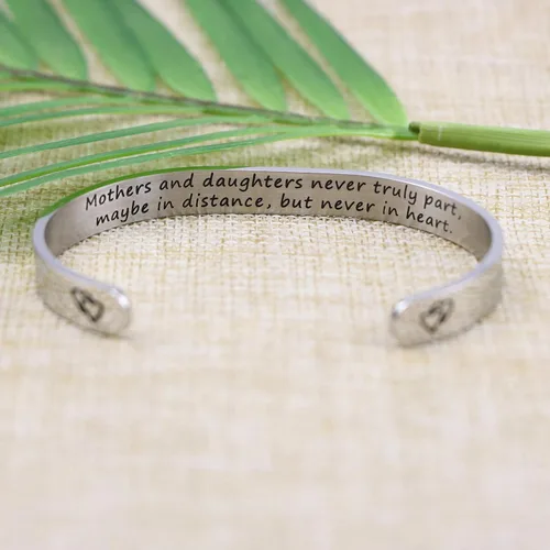 Miniatura 2 de Joycuff - Pulseras inspiradoras para mujer regalo personalizado para mamá pulsera con frase grabada joyas para cumpleaños