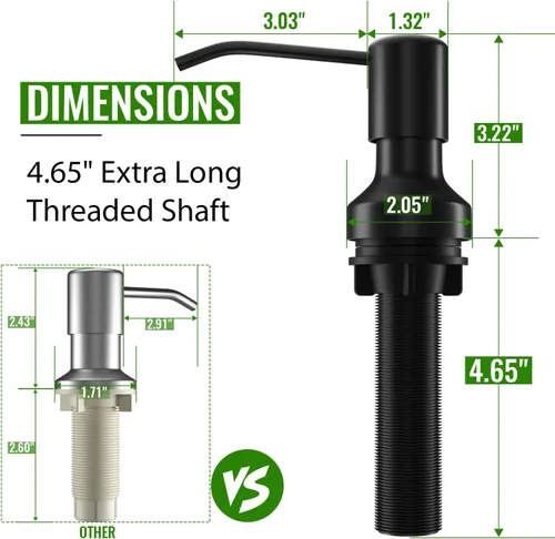 Miniatura 5 de Dispensador de jabón para fregadero de cocina, dispensador de jabón para fregadero de cocina con botella de 17 oz, recarga desde la parte superior