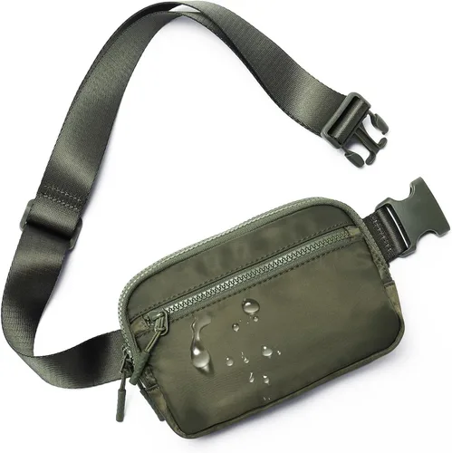 Miniatura 34 de WESTBRONCO Riñoneras para mujeres y hombres, bolsa para cinturón con bolsillos con cremallera, riñoneras modernas, bolsas cruzadas ligeras de 1