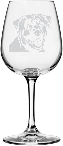 Miniatura 298 de Copa de vino de 12.75 onzas con diseño de perro grabado