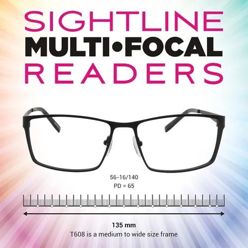 Miniatura 3 de Sightline Saul Progressive - Lentes de lectura multifocal, marco de calidad premium, a la moda contemporánea