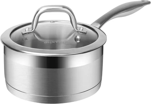 Duxtop, juego de utensilios de cocina de acero inoxidable de inducción lista, con tecnología de unión por impacto., Acero inoxidable