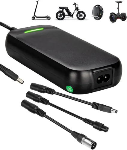 Miniatura 6 de Cargador de 42 V, 2 A de Reemplazo para Batería de Litio de 36 V con Conector Hembra de 3 Clavijas Mini de 8 mm Conector Macho DC de 5,5 mm