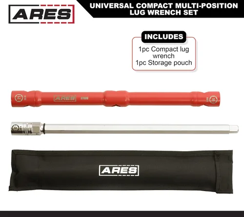 Miniatura 2 de ARES 57000 – Juego de llave de tuerca universal de 26 pulgadas con múltiples posiciones - Puntas de enchufe de 17 mm, 19 mm y 21 mm – Extremo