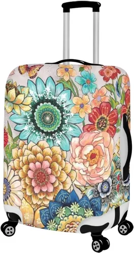 Miniatura 2 de Doojoayie Funda para equipaje de viaje, protector de maleta de elastano, lavable, para equipaje de 18 a 32 pulgadas, Mandala Boho