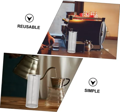 Miniatura 6 de Infusor de filtro de café de acero inoxidable, filtro de malla fina para frasco, filtro de café reutilizable, colador de té, accesorios