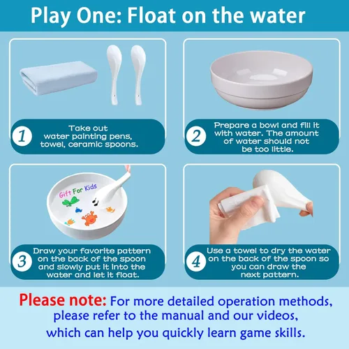 Miniatura 3 de IRWPITW Paquete de Bolígrafos de Dibujo Mágicos, 8 Colores de Bolígrafos de Pintura Mágica con Agua para Niños, Los Niños Crean Conjunto de Dibujos