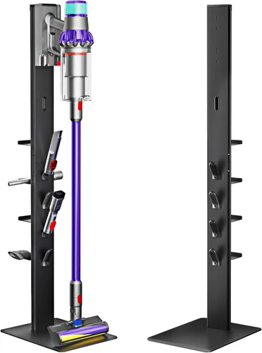 PEGZONE Soporte para aspiradora, compatible con Dyson Gen5 V15 V12 V11 V10 V8 V7 V6, soporte inalámbrico para aspiradoras de piso con 4 ganchos y 4