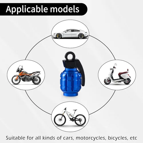 Miniatura 5 de GaRhomxy Tapones para neumáticos, tapas de vástago de válvula de neumático de automóvil, cubierta de tapas de aire, accesorios personalizados