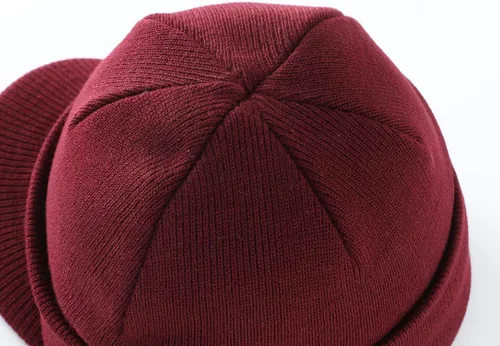 Miniatura 20 de Home Prefer - Gorro de invierno para hombre con visera, cálida y doble punto.