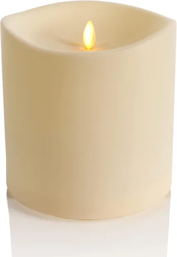 Miniatura 9 de Luminara Vela de pilar de llama móvil artificial realista IPX4 - Luces LED de llama móvil a pilas para Navidad exterior, Halloween, control remoto