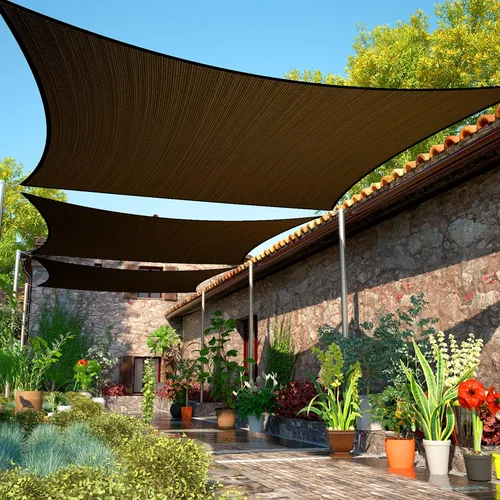 ShadeMart Toldo cuadrado SMTAPR0812 de 6 x 6 pies, pantalla de tela, permeable al agua y resistente a los rayos UV, resistente, para patio de