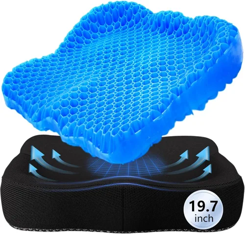 Miniatura 8 de Cojín de asiento más grueso para silla de oficina, gran cojín de asiento de gel para largas sesiones de sentado, soporte para alivio del dolor