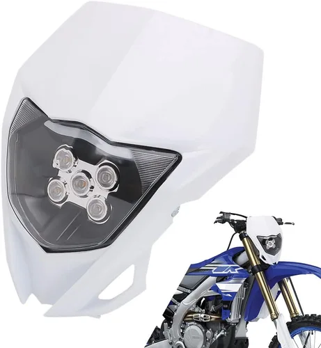 Miniatura 11 de AnXin - Faro delantero para motocicleta LED universal para YZ125 YZ250 TTR230 YZ250F YZ450F DRZ400 WR250F WR450F, la mayoría de las motocicletas