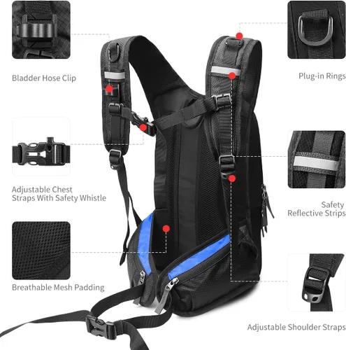 Miniatura 3 de Hydration Pack, Insulated Hydration Backpack with 2L Hydration Bladder, Hiking Backpack for Men Women Kids, Water Backpack for Hiking, Running