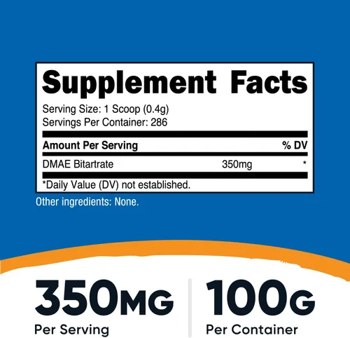 Miniatura 2 de Nutricost Polvo puro de bitartrato de DMAE 3.53 oz