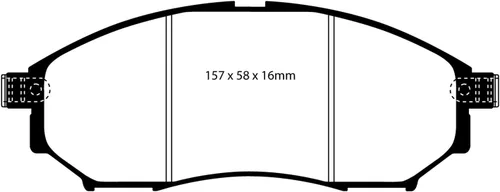 Miniatura 2 de EBC Frenos Yellowstuff serie 4000 Street DP41671R para adaptarse a NISSAN (AUSTRALIA Y NUEVA ZELANDA), INFINITI, NISSAN, NISSAN COMERCIAL, RENAULT
