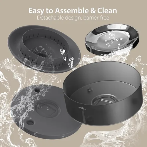 Miniatura 7 de iPettie Fuente de agua para pasteles, dispensador automático de gran capacidad de 8L/2.1 galones, purificador de agua filtrado con bomba inalámbrica