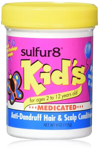 Sulfur 8 acondicionador para el cabello y el cuero cabelludo para niños, 4 onzas, acondicionador hidratante para cabello suave y manejable, ayuda a