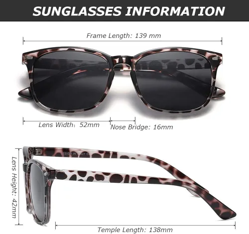 Miniatura 5 de DUSHINE - Gafas de sol polarizadas para mujer, estilo clásico, retro, 100 % protección UV