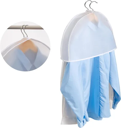 Miniatura 6 de Fundas de plástico para colgar la ropa (juego de 12) protectores de ropa de armario, funda transparente transpirable con refuerzo de 2 pulgadas