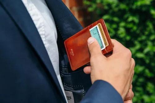 Miniatura 2 de Bosca Cartera con bolsillo frontal para hombre en piel vieja - RFID