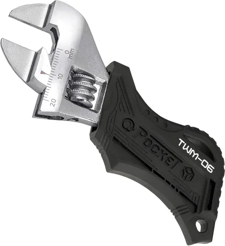 Miniatura 4 de Engineer TWM-08 - Llave ajustable de bolsillo compacta de 110 mm con mordazas ultra delgadas de 2 mm y cubierta de mango cómoda (TPR)