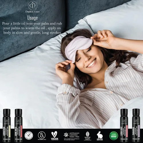 Miniatura 6 de Aceite de masaje sensual orgánico-comestible - Sin manchas y no pegajoso, aceite de coco fraccionado 1 fl oz cada uno - 4 fl oz/4 piezas