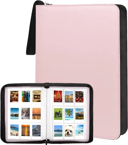 Miniatura 23 de Álbum de fotos de 256 bolsillos para cámara Fujifilm Instax Mini, libro de fotos con cubierta de cuero para fotos Polaroid, álbum de fotos de 2x3