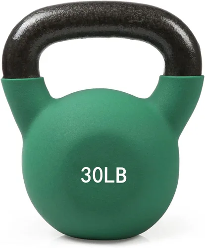 RitFit Pesa rusa de hierro fundido sólido con revestimiento de neopreno, 5, 10, 15, 20, 25, 30, 35, 40, 45, 50 libras, ideal para entrenamiento de