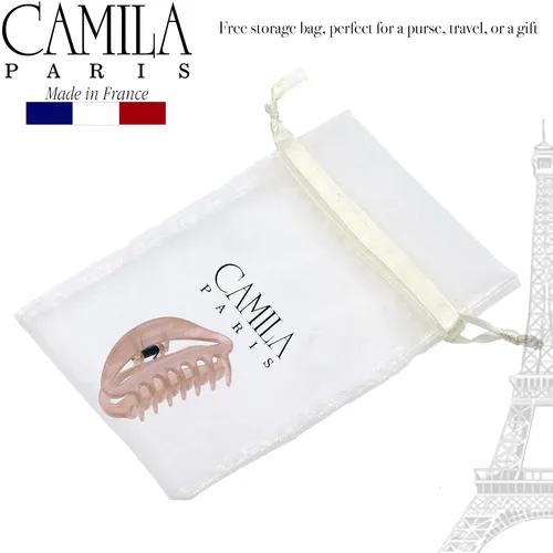 Miniatura 6 de Camila Paris CP3078 - Pinza para el cabello francesa para mujer, color beige pequeño, pinzas para el cabello para niñas, accesorios duraderos