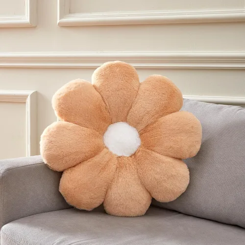 Miniatura 18 de Almohada de 17.7 Pulgadas en Rosa Caliente con Diseño de Margarita, Almohada Decorativa en Forma de Flor, Cojín para Niñas, Adultos, Linda