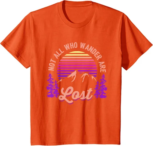 Miniatura 73 de Not All Who Wander Are Lost Vintage Mountains - Camiseta de senderismo, Negro, S