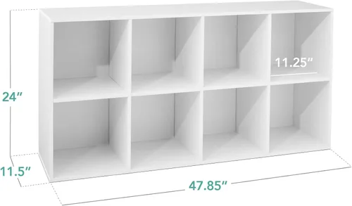 Miniatura 3 de Best Choice Products Organizador de almacenamiento de 8 cubos, apertura de estante de 11 pulgadas, estantería, estante de exhibición, personalizable