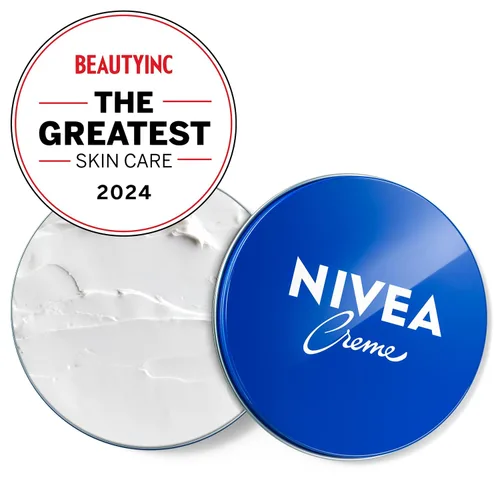 Miniatura 15 de NIVEA Crema hidratante para el cuerpo, la cara y las manos, fórmula alemana, rica crema hidratante corporal con provitamina B5, lata de 8.4 onzas