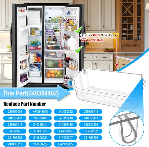 Miniatura 3 de Contenedor de puerta de refrigerador mejorado 240356402 compatible con Frigidaire, repuesto de estante de puerta, estante de puerta Frigidaire