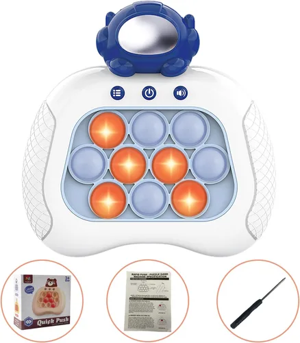 Miniatura 6 de Intoypad Pop The Target! Máquina de juego de mano de empuje de velocidad: un divertido juego multijugador para la familia. Juguete sensorial Fidget