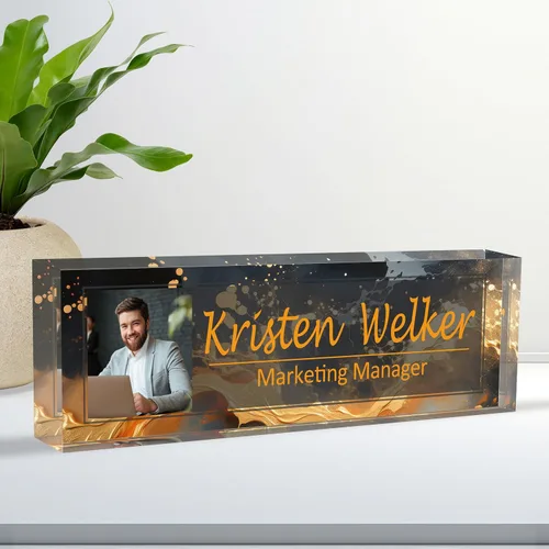 Miniatura 29 de Placa de Nombre Personalizada para Escritorio, Placa de Nombre de Escritorio Personalizada, Placa de Nombre Acrílica Personalizada para Oficina